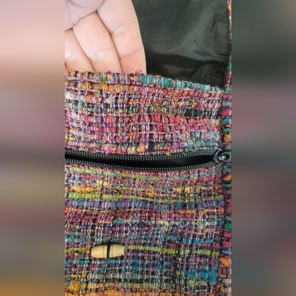 4/$15 SALE Multicolor Tweed Crossbody Hobo Bag - Picture 5 of 5
